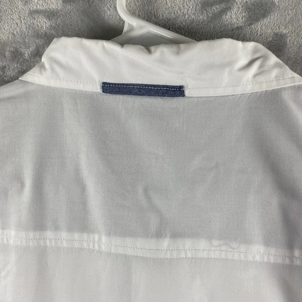 Carbon 2 Cobalt Shirt Mens XXL Button Up White Oxford Long Sleeve Cotton 2XL
